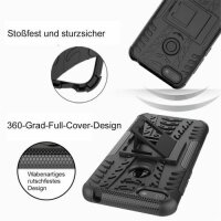 Handy Tasche Lenovo Motorola Panzer Hülle Hybrid Case Cover Schutzhülle Bumper Motorola Moto E6 Play Grün