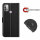 Schutz Hülle Motorola Moto G10 G20 G30 Handy Tasche Wallet Case Handyhülle Etui PU Leder Schwarz