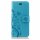 Huawei Handy Tasche Handyhülle Schutz Hülle Blumen Flip Cover Buch Case Etui Huawei P20 Blau