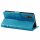 Huawei Handy Tasche Handyhülle Schutz Hülle Blumen Flip Cover Buch Case Etui Huawei P20 Blau