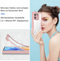 360° Grad Hülle Xiaomi 13T / 13T Pro Handyhülle mit Integriertem Displayschutz Rosa