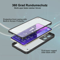 360° Grad Hülle Xiaomi Redmi Note 13 Pro+ 5G mit Integriertem Displayschutz Schwarz