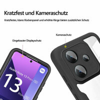 360° Grad Hülle Xiaomi Redmi Note 13 Pro+ 5G mit Integriertem Displayschutz Schwarz