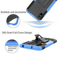 Schutz Hülle Xiaomi Handy Tasche Case Cover Silikon Schale Outdoor Handyhülle BF Xiaomi Redmi 9A Blau
