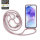 Handykette für Samsung Hanyhülle mit Band Hülle mit Kodel Smartphone Halskette Galaxy A55 Rosa