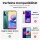 Xiaomi Hülle mit Band Schutzhülle Handykette Silikon Handy Tasche mit Schnur Neu Xiaomi Redmi Note 10 Pro Rainbow