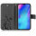 Huawei Handy Tasche Handyhülle Schutz Hülle Blumen Flip Cover Buch Case Etui Huawei P30 Pro Schwarz