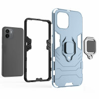 Xiaomi Redmi A1, Hülle Schutzhülle Handyhülle Silikon Case 360° Drehbarer Ring Türkis