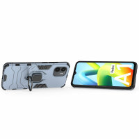 Xiaomi Redmi A1, Hülle Schutzhülle Handyhülle Silikon Case 360° Drehbarer Ring Türkis