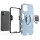 Xiaomi Redmi A1, Hülle Schutzhülle Handyhülle Silikon Case 360° Drehbarer Ring Türkis
