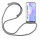 Xiaomi Hülle mit Band Schutzhülle Handykette Silikon Handy Tasche mit Schnur Neu Xiaomi Mi 10T Lite Grau