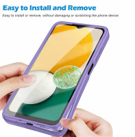360° Grad Hülle für Samsung Galaxy A13 5G /A04/A04s Handyhülle mit Displayschutz Lila