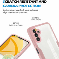 360° Grad Hülle für Samsung Galaxy A14 vollschutz mit Integriertem Displayschutz Rosa