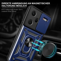 Outdoor Panzer Hülle Xiaomi Redmi Note 13 Pro+ Handyhülle Kameraschutz Ringhalte Blau