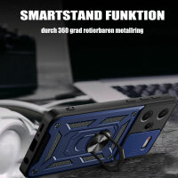 Outdoor Panzer Hülle Xiaomi Redmi Note 13 Pro+ Handyhülle Kameraschutz Ringhalte Blau