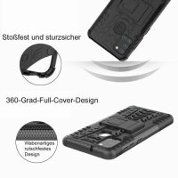Handy Tasche für SAMSUNG Galaxy Hülle Handyhülle Schutzhülle Outdoor Case Schale Galaxy A21S SM-A217F Schwarz
