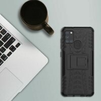 Handy Tasche für SAMSUNG Galaxy Hülle Handyhülle Schutzhülle Outdoor Case Schale Galaxy A21S SM-A217F Schwarz