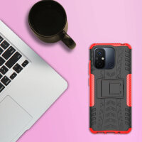Hülle für Xiaomi Redmi 12C Outdoor Handyhülle Handy Tasche Case Cover TPU Bumper Rot