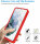 360°Grad Hülle für Samsung Galaxy S21 Handyhülle mit Integriertem Displayschutz Rot