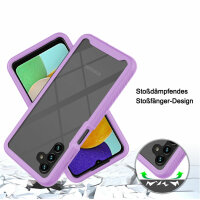 Hülle für Samsung Galaxy A13 5G / A04s Handyhülle Cover 2-teilig TPU Bumper Case Lila