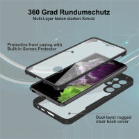 360° Grad Hülle für Samsung Galaxy S24 Ultra mit Integriertem Displayschutz Schwarz