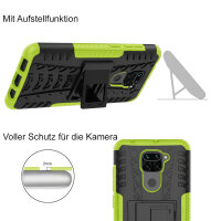 Schutz Hülle Xiaomi Handy Tasche Case Cover Silikon Schale Outdoor Handyhülle BF Xiaomi Redmi Note 9 Grün