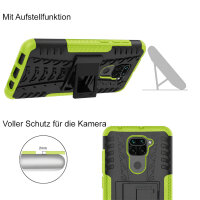 Schutz Hülle Xiaomi Handy Tasche Case Cover Silikon Schale Outdoor Handyhülle BF Xiaomi Redmi Note 9 Grün