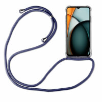 Handykette für Xiaomi Redmi A3 Handyhülle mit Band Case Hülle mit Kordel Bumper Blau