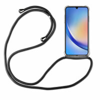 Handykette für Samsung Galaxy A34 5G Handyhülle mit Band Case Hülle mit Kordel Schwarz