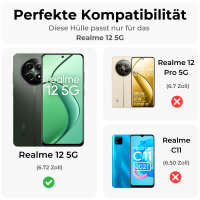 Hülle für Realme 12 5G Handyhülle Klapphülle Schutzhülle Etui mit Kartenfächern