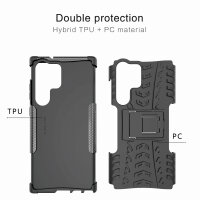 Outdoor Hülle für Samsung Galaxy S23 Ultra Handyhülle Handy Tasche Bumper TPU Schwarz