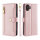 Handykette Samsung Hülle mit Band Handyhülle Kartenfächer PU Leder Umhängetasche Galaxy Xcover 6 Pro Rosa