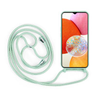 Handykette für Samsung Hanyhülle mit Band Hülle mit Kodel Smartphone Halskette Galaxy A14 Mintgrün