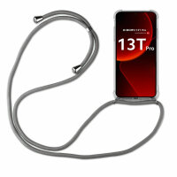 Handykette für Xiaomi 13T / 13T Pro Handyhülle mit Band Hülle mit Kordel Kette Grau
