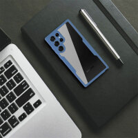 Handyhülle für Samsung Galaxy S21 Ultra – 360° Panzer Case mit Displayschutz Blau