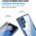 Handyhülle für Samsung Galaxy S21 Ultra – 360° Panzer Case mit Displayschutz Blau
