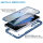Handyhülle für Samsung Galaxy S21 Ultra – 360° Panzer Case mit Displayschutz Blau