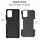 Schutz Hülle Xiaomi Handy Tasche Case Cover Silikon Schale Outdoor Handyhülle BF Xiaomi Redmi Note 10 Schwarz