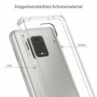 Xiaomi Hülle Durchsichtige Handy Tasche Stoßfeste Schutzhülle Handyhülle Cover Xiaomi Redmi Note 9 Pro / Note 9S
