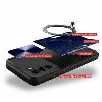 Outdoor Panzer Hülle für ZTE Handyhülle mit Slide Kameraschutz Ringhalter Bumper Blade V10 Vita Blau