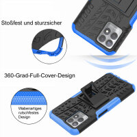Hülle für Realme 8i - Hülle Schutzhülle Handy Tasche Outdoor Case Cover Bumper Blau