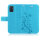 Handy Tasche für Samsung Galaxy A51 SM-A515 Hülle Case Buchhülle Klapphülle TPU Blume Blau