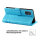 Handy Tasche für Samsung Galaxy A51 SM-A515 Hülle Case Buchhülle Klapphülle TPU Blume Blau