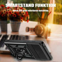Outdoor Panzer Hülle Google Pixel 8 Handyhülle mit Kameraschutz Ringhalter Cover Schwarz