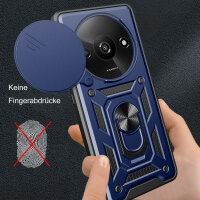 Outdoor Panzer Hülle Xiaomi Redmi A3 Handyhülle mit Kameraschutz Ringhalter Case Blau