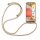 Handy Hülle mit Band Schutzhülle Handykette Seil Silikon Handy Tasche mit Schnur Samsung Galaxy A42 5G Beige / Braun