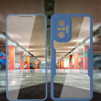 360° Grad Hülle Xiaomi Redmi Note 10 Pro vollschutz Integriertem Displayschutz Blau