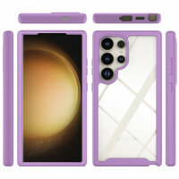 Hülle für Samsung Galaxy S24 Ultra Handyhülle 2 Teilig Bumper Case Kantenschutz Lila
