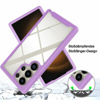 Hülle für Samsung Galaxy S24 Ultra Handyhülle 2 Teilig Bumper Case Kantenschutz Lila