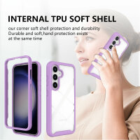 Hülle für Samsung Galaxy S24 Ultra Handyhülle 2 Teilig Bumper Case Kantenschutz Lila